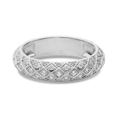 1/4 CT. Round Natural Diamond Criss cross Wedding Band ring