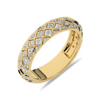 1/4 CT. Round Natural Diamond Criss cross Wedding Band ring