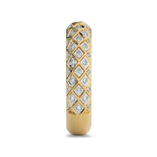 1/4 CT. Round Lab Created Diamond Criss cross Wedding Band ring