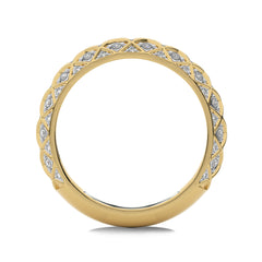 1/4 CT. Round Lab Created Diamond Criss cross Wedding Band ring