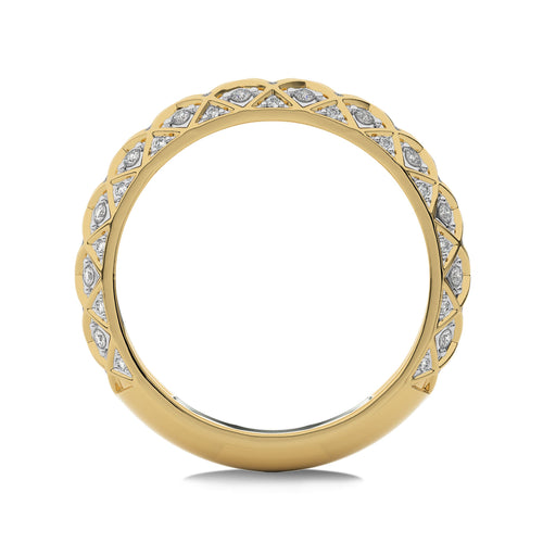 1/4 CT. Round Lab Created Diamond Criss cross Wedding Band ring