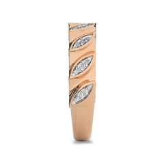 1/10 CT. Marquise Shape Round Lab Created Diamond Wedding Band Ring
