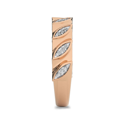 1/10 CT. Marquise Shape Round Lab Created Diamond Wedding Band Ring