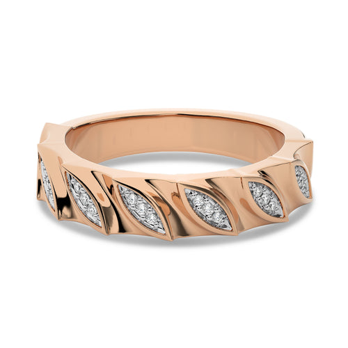 1/10 CT. Marquise Shape Round Lab Created Diamond Wedding Band Ring