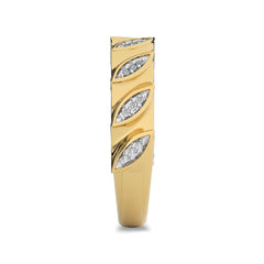 1/10 CT. Marquise Shape Round Lab Created Diamond Wedding Band Ring