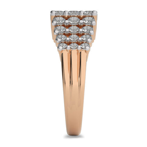 1 1/2 CT.Three Row Pyramid Lab Created Diamond Wedding Band