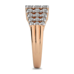 1 1/2 CT.Three Row Pyramid Lab Created Diamond Wedding Band