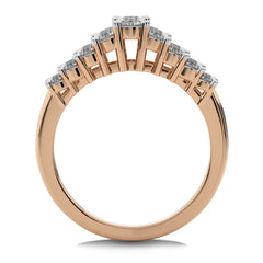 1 1/2 CT.Three Row Pyramid Lab Created Diamond Wedding Band