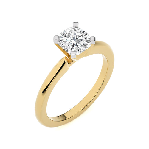 Stellar Solitaire Cushion Diamond Enagement Ring