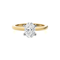 1 1/2 CT. Stellar Solitaire Oval Natural Diamond Engagement Ring