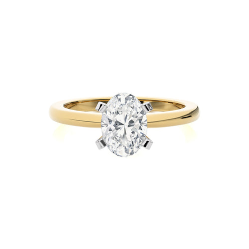 1 1/2 CT. Stellar Solitaire Oval Lab Created Diamond Engagement Ring
