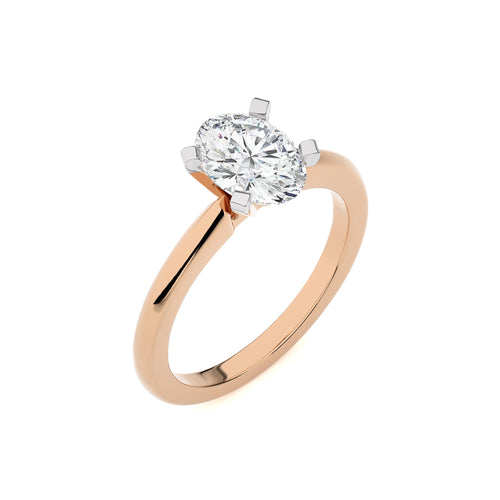 Stellar Solitaire Oval Diamond Engagement Ring