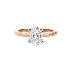 Stellar Solitaire Oval Diamond Engagement Ring