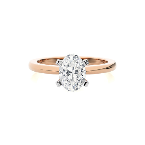 Stellar Solitaire Oval Diamond Engagement Ring