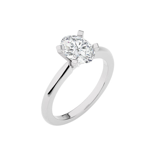 Stellar Solitaire Oval Diamond Engagement Ring