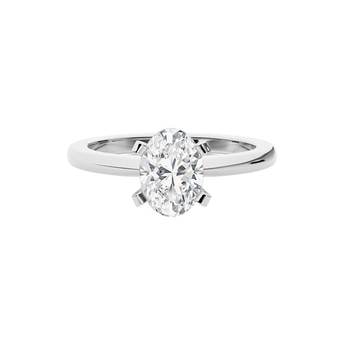 Stellar Solitaire Oval Diamond Engagement Ring