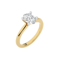 Stellar Solitaire Oval Diamond Engagement Ring