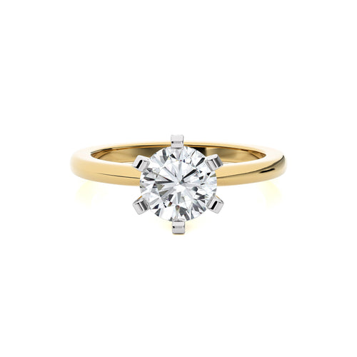 Stellar Solitaire Round Lab Created Diamond Engagement Ring