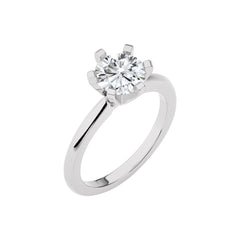 Stellar Solitaire Round Lab Created Diamond Engagement Ring