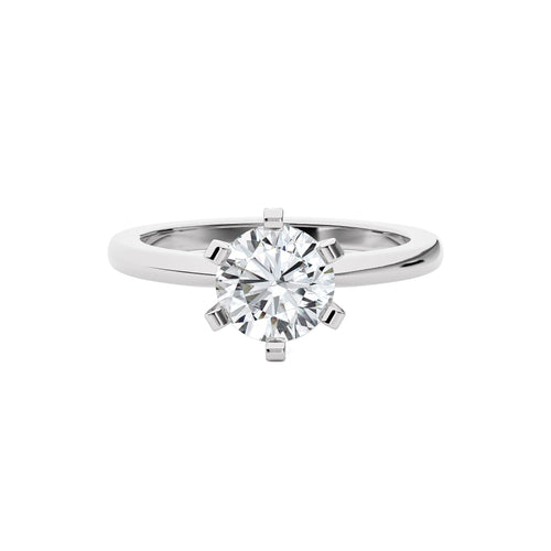 Stellar Solitaire Round Lab Created Diamond Engagement Ring