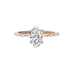 Mesmerizing Marquise Lab Created Diamond Engagement Ring