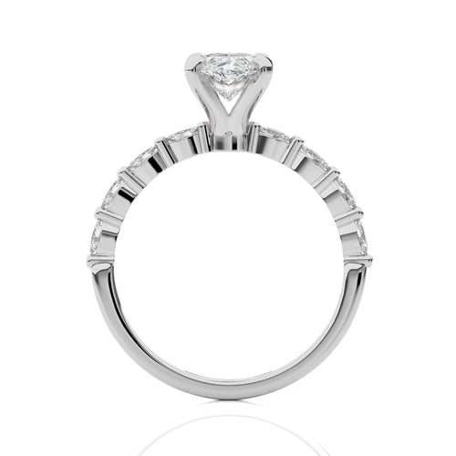 Mesmerizing Marquise Lab Created Diamond Engagement Ring