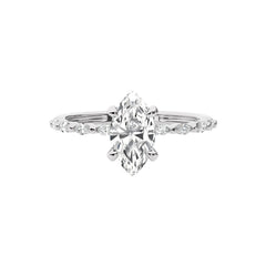 Mesmerizing Marquise Lab Created Diamond Engagement Ring