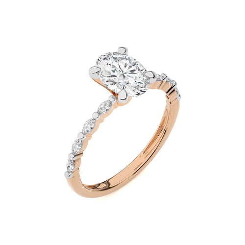 1 3/4 CT. Mesmerizing Oval Lab Created Diamond Engagement Ring