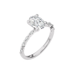1 3/4 CT. Mesmerizing Oval Lab Created Diamond Engagement Ring