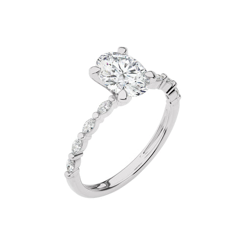 Mesmerizing Oval Diamond Engagement Ring