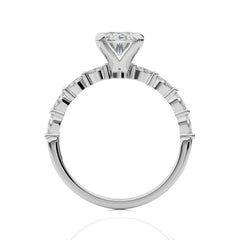 Mesmerizing Oval Lab Created Diamond Engagement Ring