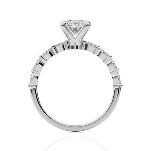 1 3/4 CT. Mesmerizing Oval Natural Diamond Engagement Ring