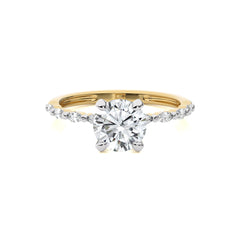 Mesmerizing Round Lab Created Diamond Engagement Ring