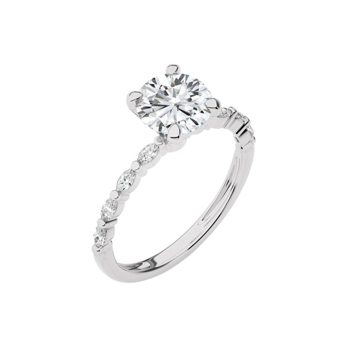Mesmerizing Round Cut Diamond Engagement Ring