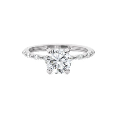 Mesmerizing Round Lab Created Diamond Engagement Ring