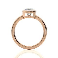 Bespoke Bezel Set Pear Diamond Engagement Ring