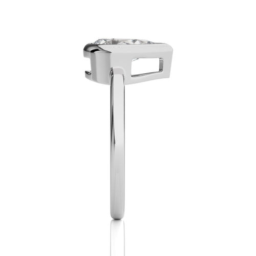 Bespoke Bezel Set Pear Diamond Engagement Ring