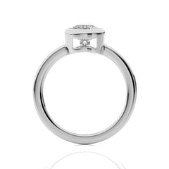1 1/2 CT. Bespoke Bezel Set Pear Lab Created Diamond Engagement Ring