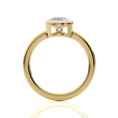 Bespoke Bezel Set Pear Diamond Engagement Ring