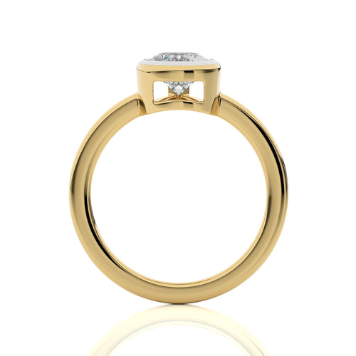 Bespoke Bezel Set Pear Diamond Engagement Ring