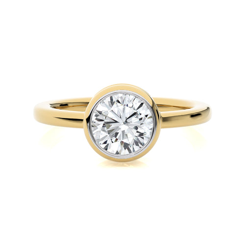 Bespoke Bezel Set Round Diamond Engagement Ring