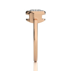 1 1/2 CT. Bespoke Bezel Set Round Natural Diamond Engagement Ring