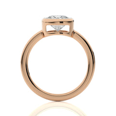 1 1/2 CT. Bespoke Bezel Set Round Lab Created Diamond Engagement Ring