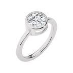 Bespoke Bezel Set Round Diamond Engagement Ring