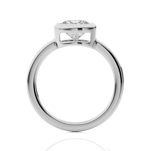 Bespoke Bezel Set Round Diamond Engagement Ring