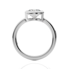 1 1/2 CT. Bespoke Bezel Set Round Lab Created Diamond Engagement Ring