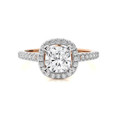 1 3/4 CT. Cushion Floating Halo Lab Created Diamond Engagement ring