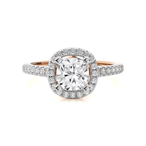 1 3/4 CT. Cushion Floating Halo Lab Created Diamond Engagement ring