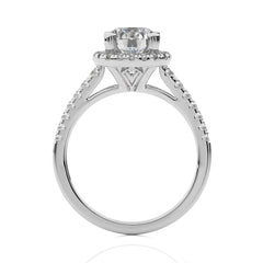 1 3/4 CT. Round Floating Halo Natural Diamond Engagement ring