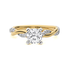1 1/2 CT. Twisting Vows Cushion Lab Created Diamond Bypass Engagement Ring